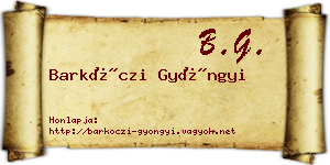 Barkóczi Gyöngyi névjegykártya